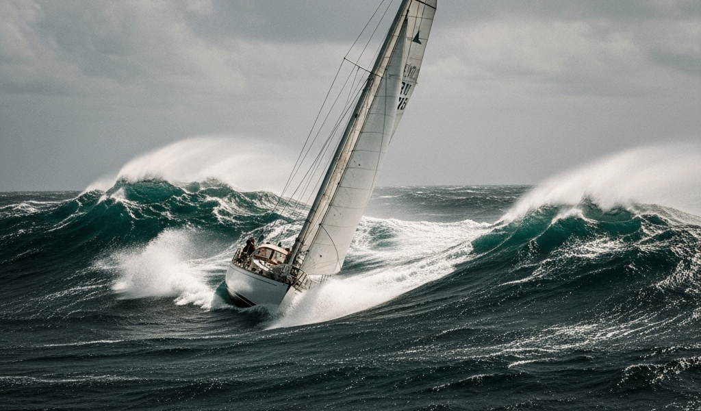 classic contessa 32 sailboat sailing in heavy weather with r 20260331 094557